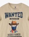SS TEE WITH APPLIQUE AND, LT.BROWN