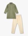KURTA PYJAMA SET, OLIVE GREEN, 2-3Y