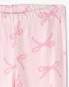 BOW AOP RIB LEGGINGS, LT. PINK, 2-3Y