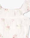Floral Print Swiss dot dobb, WHITE, 3-4Y