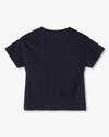HELLO CROP TSHIRT, NAVY BLUE, 2-3Y