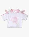 HELLO KITTY LACE PATCH TSHI, WHITE, 2-3Y