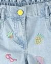 Denim shorts with placement, BLUE, 2-3Y