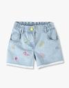 Denim shorts with placement, BLUE, 2-3Y