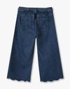 SCALLOP EMBROIDERY JEANS, BLUE, 7-8Y