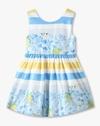 BIG BOW DRESS, BLUE, 5-6Y