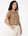 SS25SHIRTSLTB463, BROWN, S