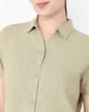AW25SHIRTSLTB487, OLIVE, M