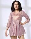 FLARED TUNIC, Mauve, XXL