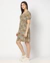 Women Floral Print Fit & Flare Dress