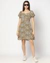 Women Floral Print Fit & Flare Dress