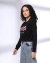 The Beatles - Women Beatles Print Relaxed Fit Crew-Neck Sweatshirt