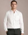 Men Slim Fit Spread-Collar Shirt with Patch Pocket