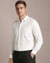 Men Slim Fit Spread-Collar Shirt with Patch Pocket