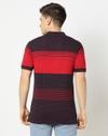Men Striped Regular Fit Polo T-Shirt