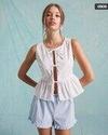 MISS WOMEN TOPS, WHITE, UK 6