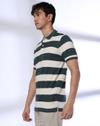 Men Striped Regular Fit Polo T-Shirt