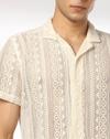 RESORT SHIRT WO BAND, OFF WHITE, 40