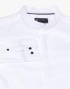 BAND COLLAR CONCEALED PLACKET, WHITE, 40