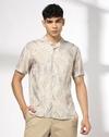 RAYON RESORT SHIRT WO POCKET, KHAKI, 40