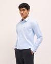 Men Woven Design Tailored Fit, BLUE, XL
