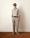 Men Striped Slim Fit Casual Sh, CREAM, L