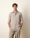 Men Striped Slim Fit Casual Sh, CREAM, L