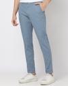Men Flat-Front Cropped Fit Trousers