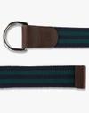 Striped Canvas Belt with Slide Buckle