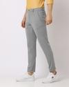 Heathered Slim Fit Flat-Front Trousers