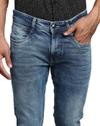 Men Stone Washed Skinny Cropped Fit Jeans