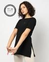 LONG LINE KURTEE WI, BLACK CHARCOAL, XXL