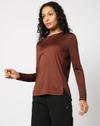 Women Patterned Fitted Crew-Neck T-Shirt