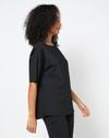 Women Ribbed Yoga Boat-Neck Boxy Fit Top