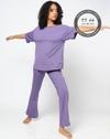 Women Ribbed Yoga Boat-Neck Boxy Fit Top