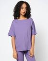 Women Ribbed Yoga Boat-Neck Boxy Fit Top