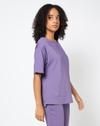 Women Ribbed Yoga Boat-Neck Boxy Fit Top