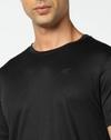 Men Hexagonal Structured Regular Fit Crew-Neck T-Shirt