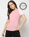 Women Colourblock Regular Fit Round-Neck T-Shirt
