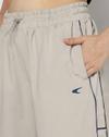 Women Racquest Sport Parachute Pants with Contrast Piping