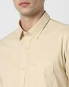 PE CASUAL SHIRT  PCSFSSLB, LT. KHAKI, 39