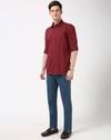 PE CASUAL SHIRT  PCSFTSLPK80751, RED, 40