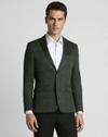 Men Checked Slim Fit Single-Breasted Blazer