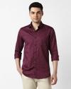 Men Micro Print Slim Fit Shirt