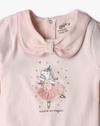 Infant Embellished Romper with Bow Collar
