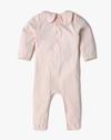 Infant Embellished Romper with Bow Collar