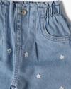 JEANS WITH FLORAL EMBROIDER, BLUE