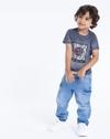 CARGO DENIM WITH POCKET, BLUE, 6-12M