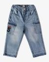 CARGO DENIM WITH POCKET, BLUE, 6-12M