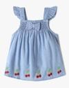 CHAMBRAY EMB TOP, BLUE, 12-18M